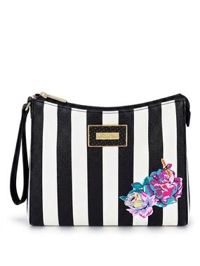Betsey Johnston Faux Leather Large Cosmetic Bag